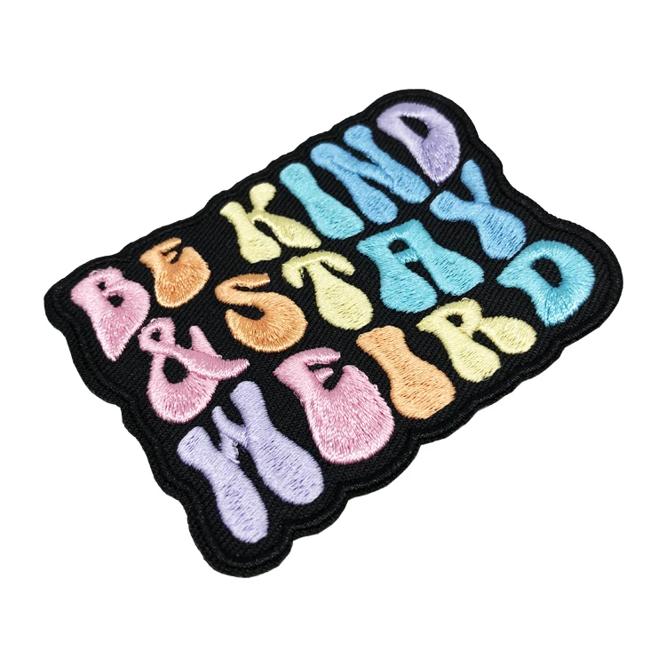 Heat Transfer Embroidery Patch Custom Brand Logo Embroidered Clothing Badges Iron On Embroidery Patches for Clothing