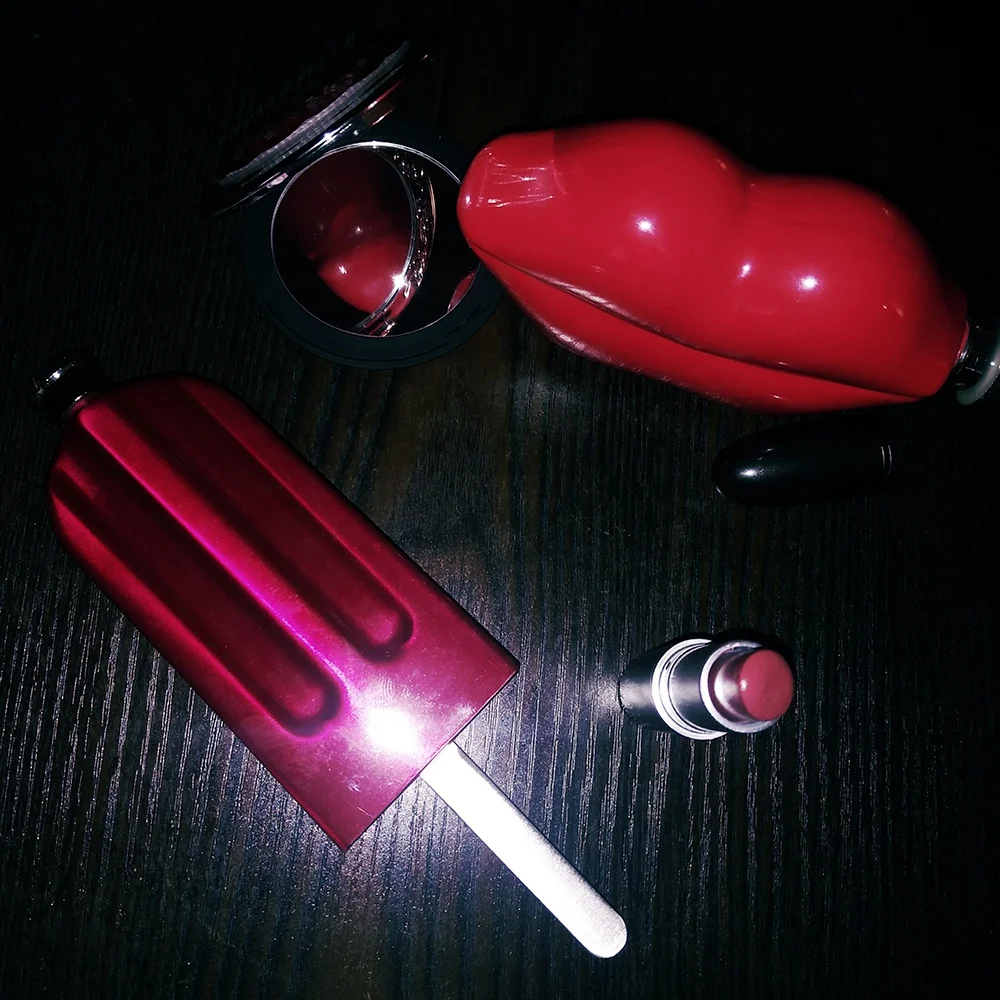 Women use 304 material  stainless steel lipstick hip flask