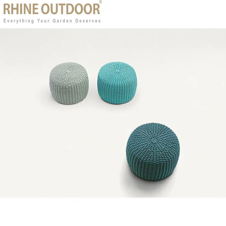 garden stools & ottomans round wicker cane ottoman