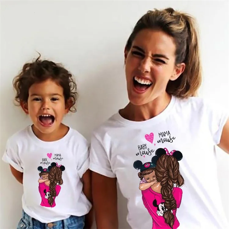 Mother Daughter Clothes Mom Baby Family Look Parent-child Matching Outfit Summer Wear Family Pack T-shirt