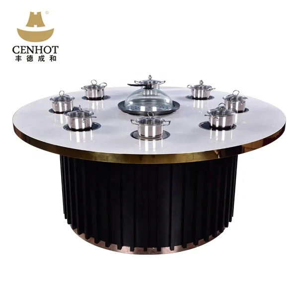 Современный ресторанный набор, мраморные столешницы, горячий горшок, столы для ресторана, барбекю, гриль, стол