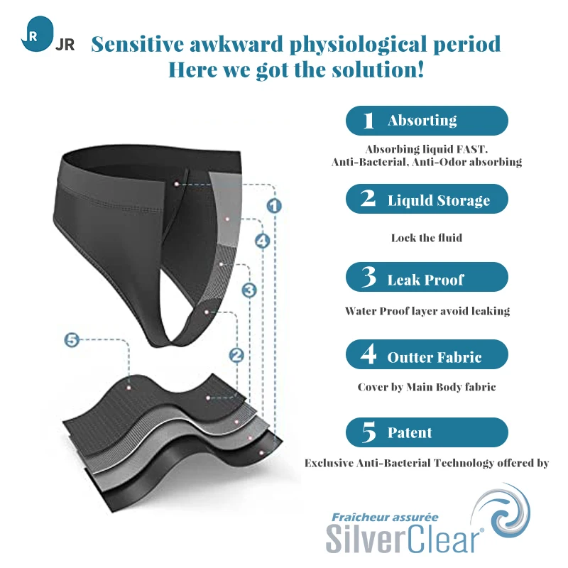 Calzones Menstruales Bragas 4 Layer Organic Cotton Leakproof Menstrual Period Panties Underwear Culotte Menstruelle