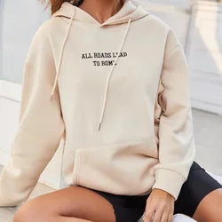 Женская флисовая толстовка с длинным рукавом и карманом-кенгуру