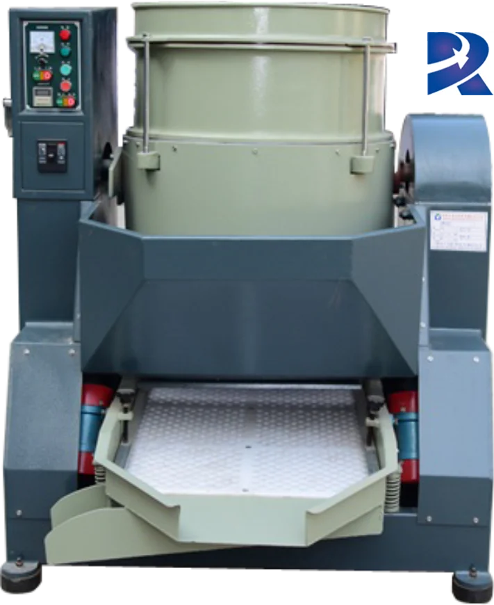 centrifugal disc finishing machine for small parts with auto part separator