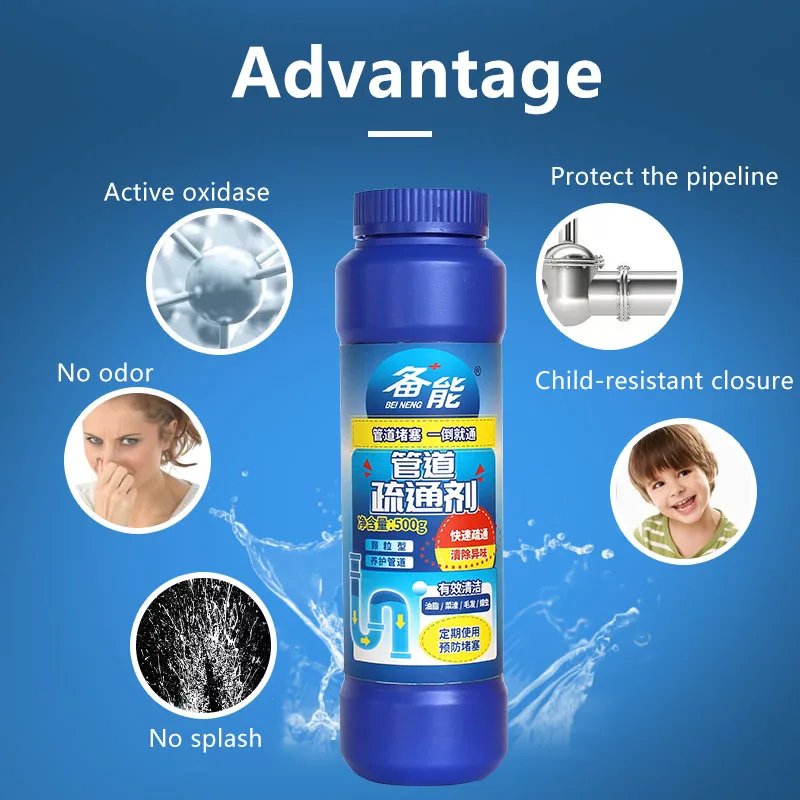 
High pressure OEM service toilet sink and drain foam powder cleaner 