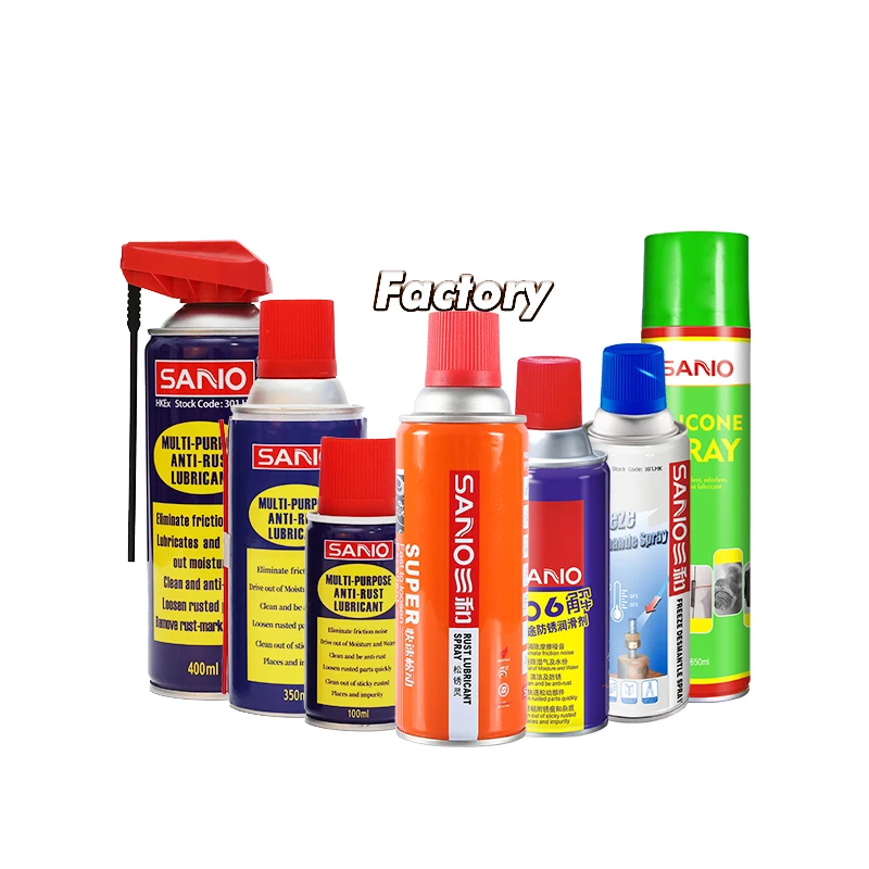 Sanvo anti-rust lubricant Auto detailing high quality customized car care spray cleaner 12oz rust remove spray lubricant aerosol