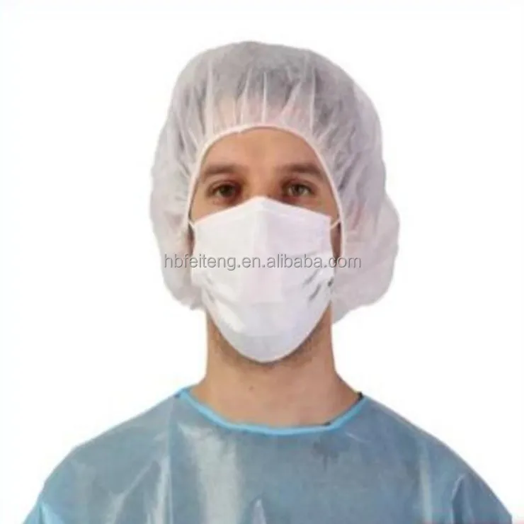 Disposable nonwoven bouffant Head Cap round cap man made used in hospital cleanroom food factory restaurant