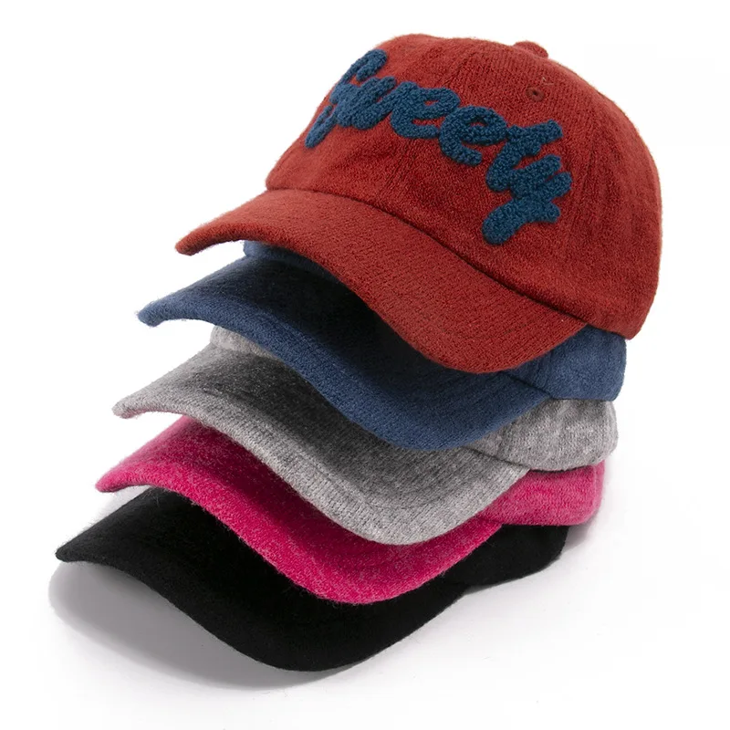 Low Profile Winter Warm Dad Hats Custom Design Towel Embroidery Winter Baseball Caps