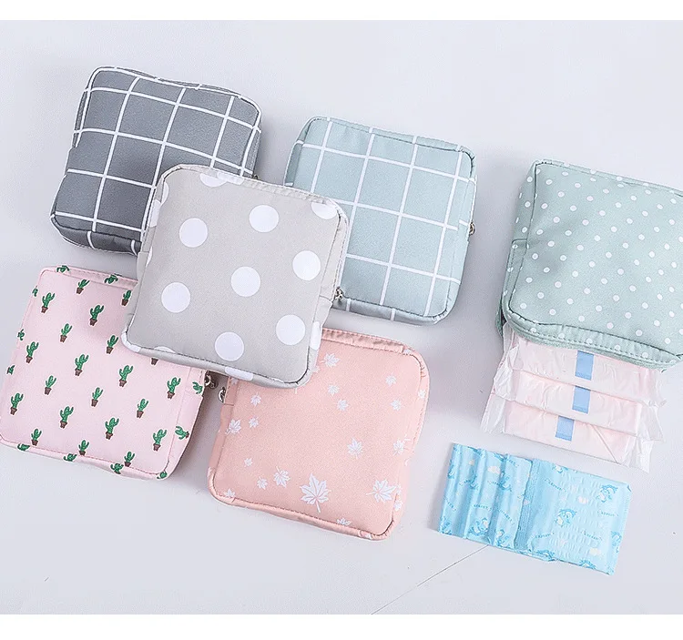 New Sanitary Towel Napkin Pad Tampon Purse Holder Case Bag Organizer Pouch Girls Feminine Hygiene Portable Mini Bag Storage Bags