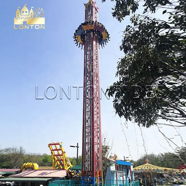 Factory Price Free Fall Sky Rotating Drop Tower Rides For Sale