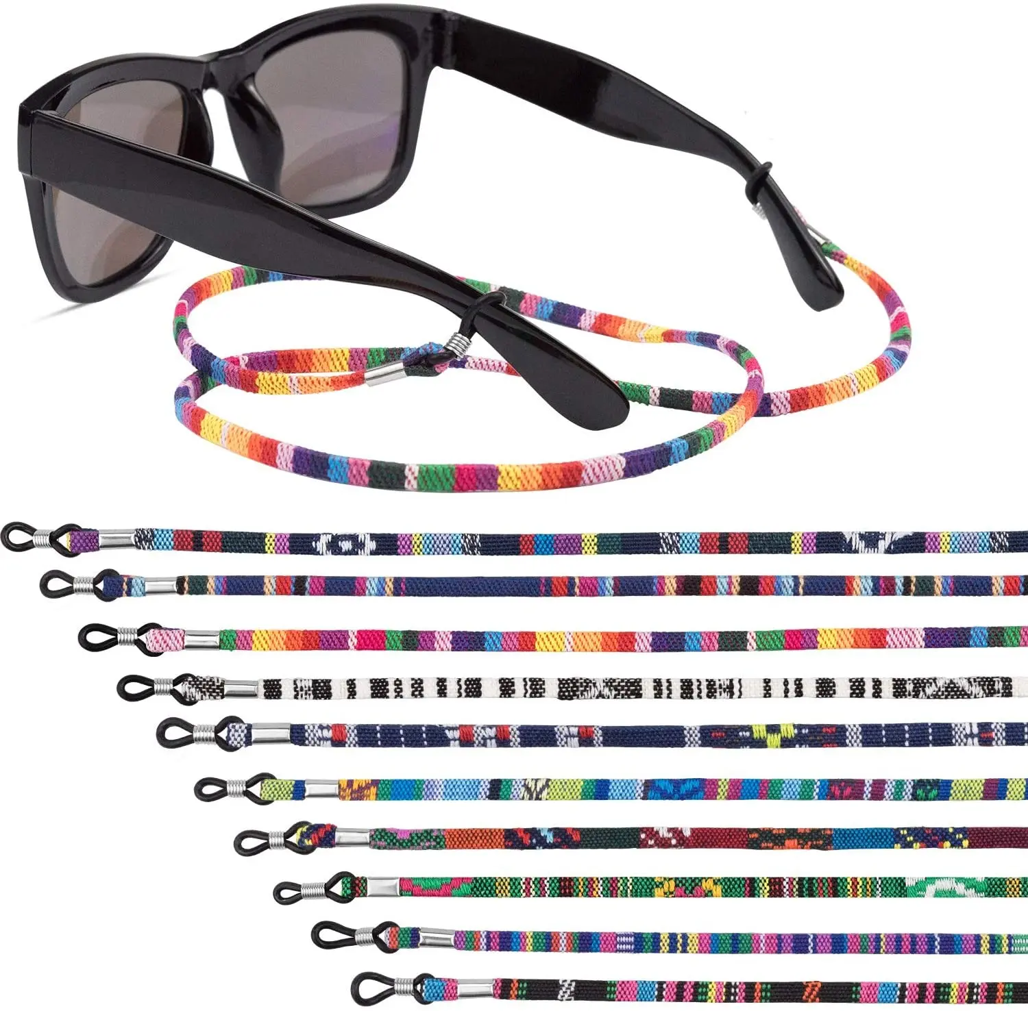 Glasses Strap Eyewear Retainer Sunglass Straps Eyeglass Holder Strap Glass Cord Lanyard Unisex Safety Glasses String (Colorful)
