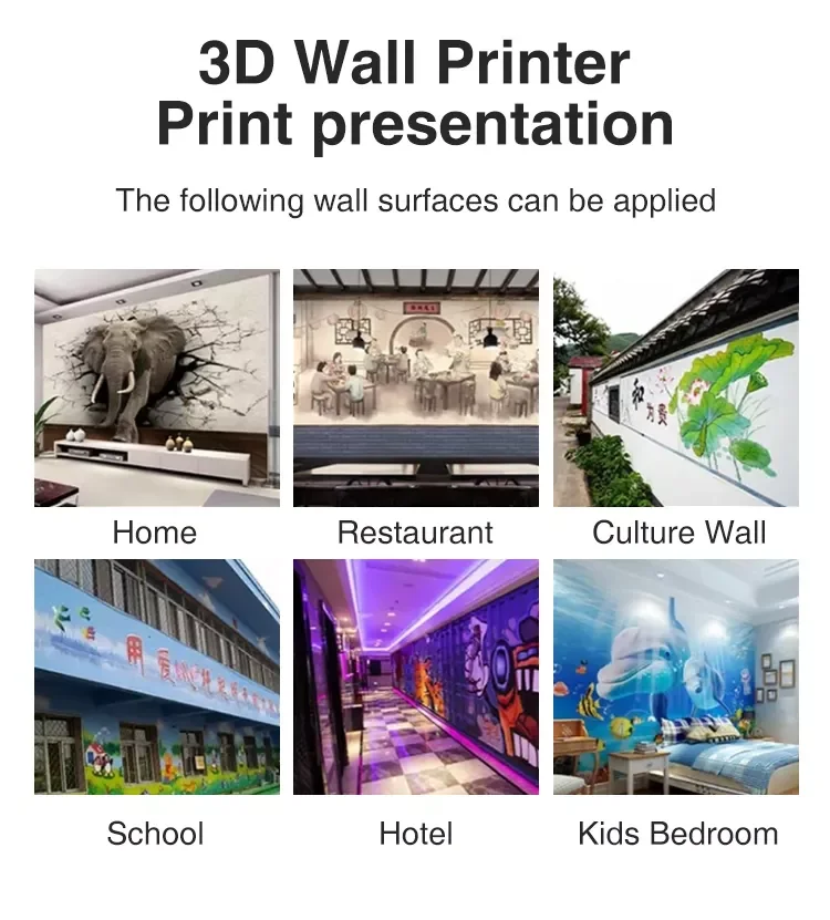 Maxwave 3D Automatic Vertical Wall Printer For New Profitable Business Opportunity Wall Printing Machine