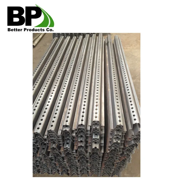 Customized Steel U Channel Traffic Road Warning Sign U Post Versatile Perforated U Post for Mechanical and Structural Purpose