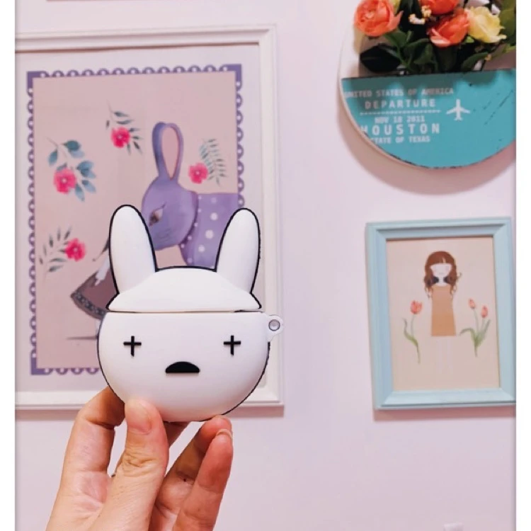  2021 Fashion Bad Bunny Rabbit Silicone Earphone Case for Apple iPhone Airpods 12 Pro Kaws Cover Bag Headset