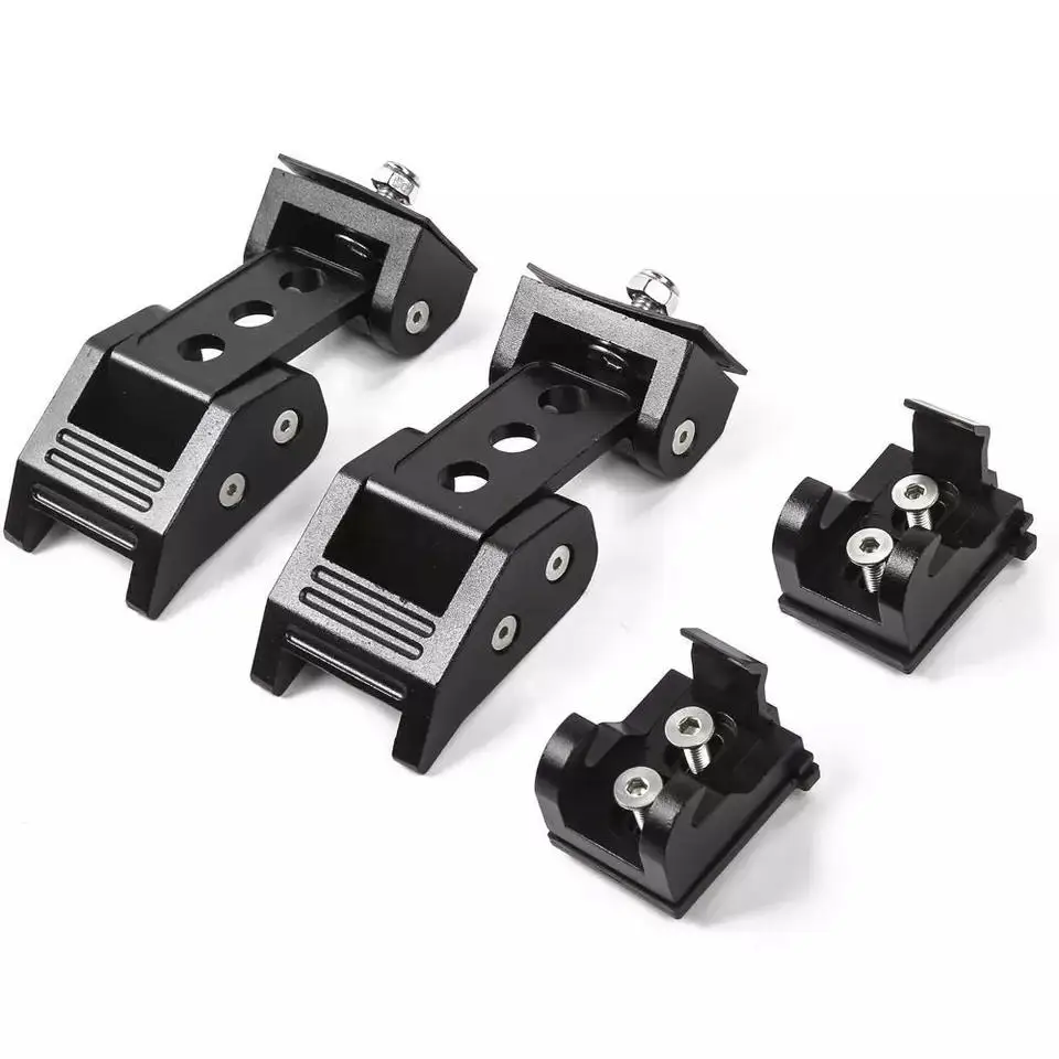 A ABIGAIL Black Stainless Steel Latch Locking Hood Catch Set Pair for 2007-2018 Jeep Wrangler JK and JKU