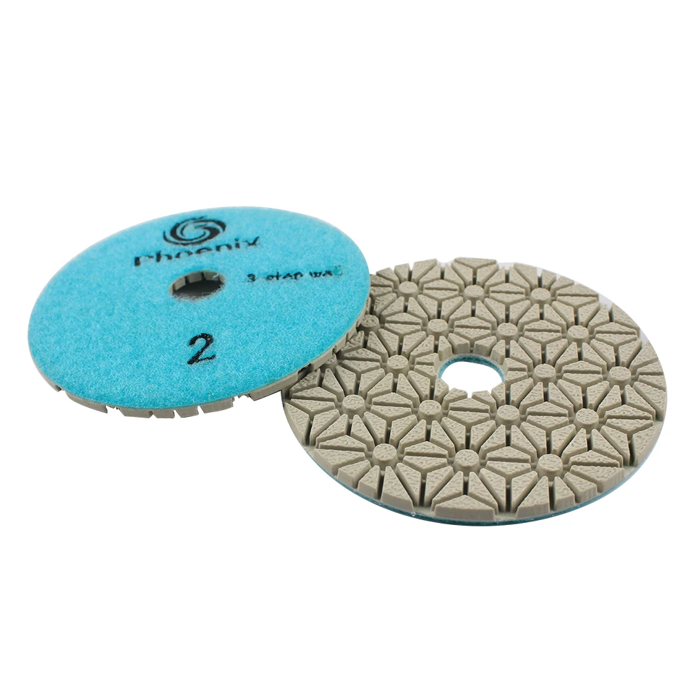 RAIZI Phoenix 4inch/100mm 3 step Wet Granite Polishing Pads