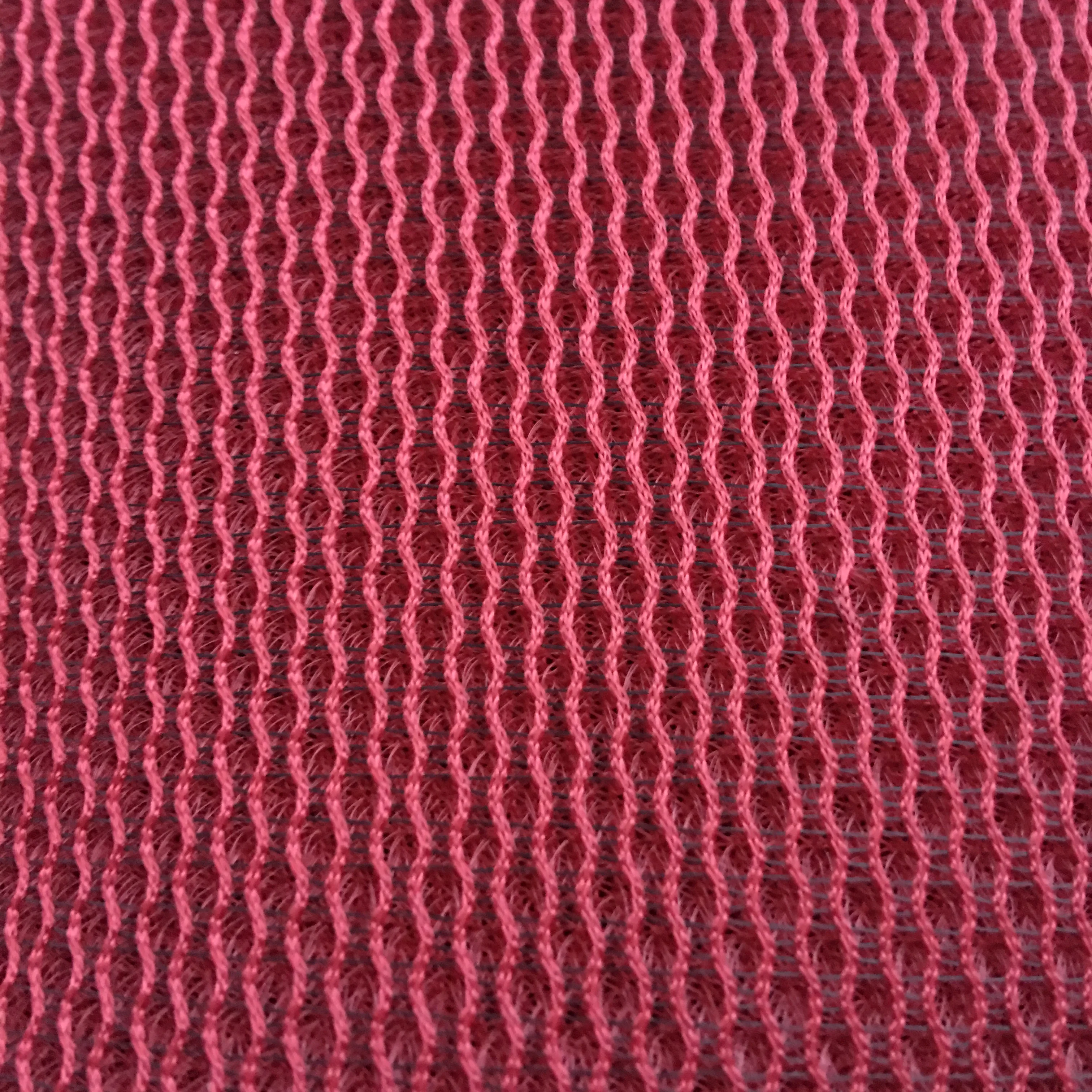 Wave pattern stripe mesh cloth 100%polyester eyelet chair mesh fabric for car cushion seat covers