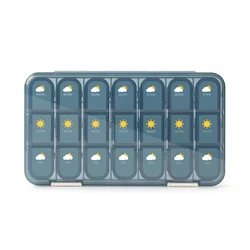 Weekly Pilll Box Large Capacity Medicine Dispenser 7 Day Tablet Organizer Storage Box Compartment Pill Case