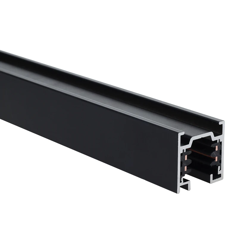 X-Track 4 wires 3 circuits Spotlight 1m black  track for home and museum lighting