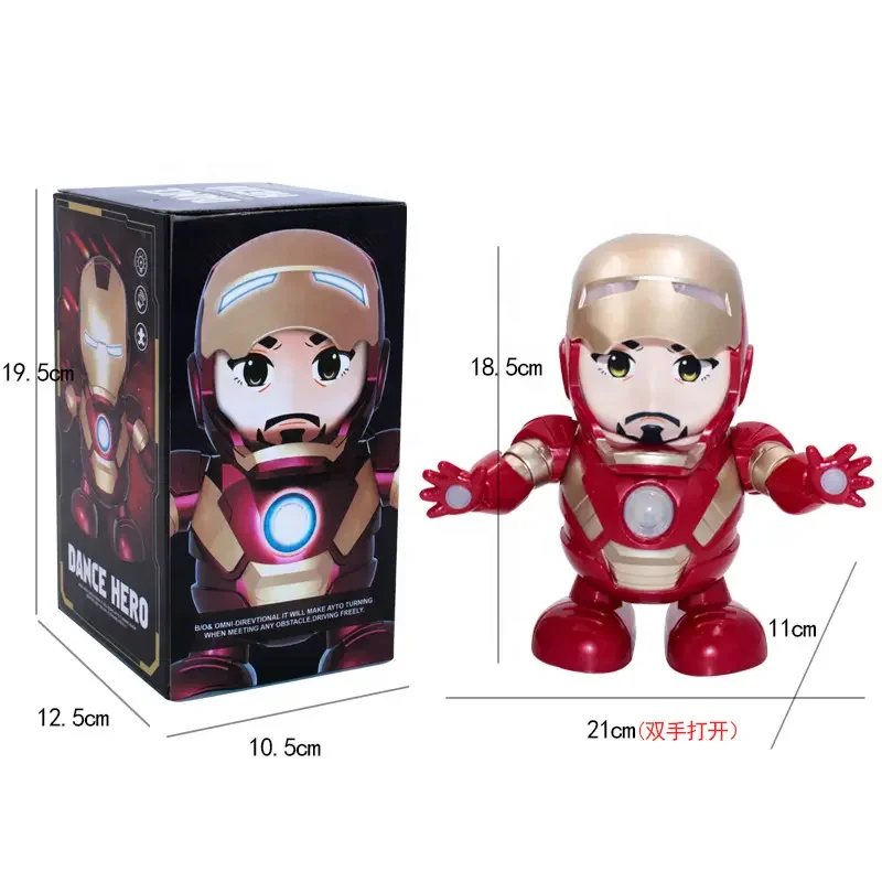 Wholesale funny electric walking light music robots car plastic dancing baby toy