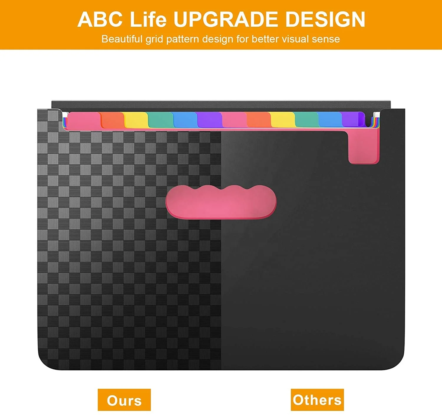 life Accordion File Organizer 13 Pockets Expanding File Folder Portable A4 Letter Size Filling Box Expandable Desktop Accordion