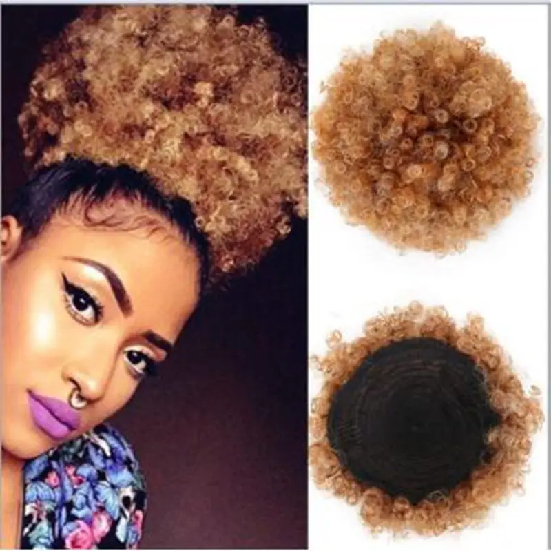 
Afro Wigs Big Size 10Inch drawstring extension afro wrap ponytail synthetic hair ponytails 