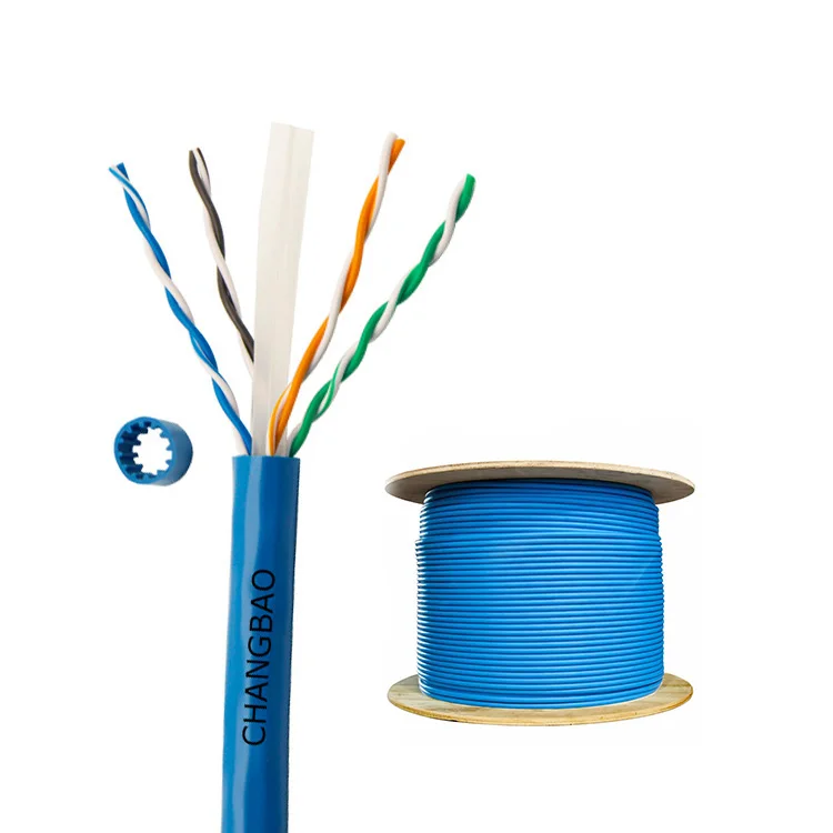 Changbao cable manufacturer PVC LSZH jacket 500mhz HDPE 4 pair twisted utp cat6a cable