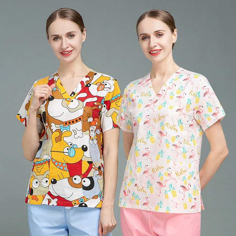 Dropshipping Custom medico Women Scrub Set Scrubs Nursing Srubs Medical Scrubs Uniform Nurse lab work