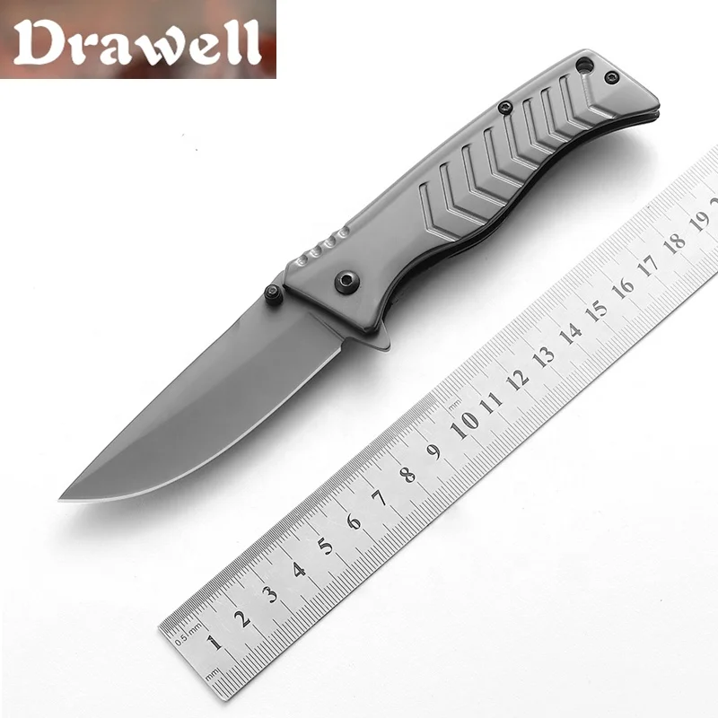 PN-5982 Stainless Steel Titanium Plating Blade Aluminium Alloy Handle Direct Sales Wholesale Price Knife Fold Pocket