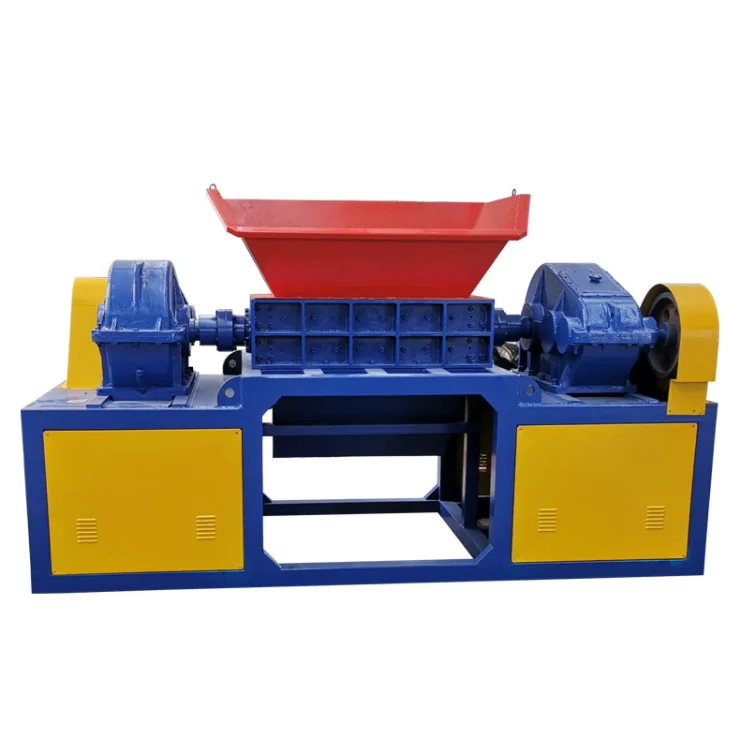 Styrofoam bale mattress two shaft rubber scrap metal plastic bottle tire shredder machine price