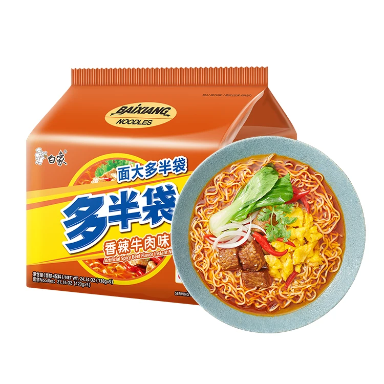 Factory supply oem Chinese Best Seller Fried Instant Noodles With Bigger Weight 140g soup cooking spicy instant noodles