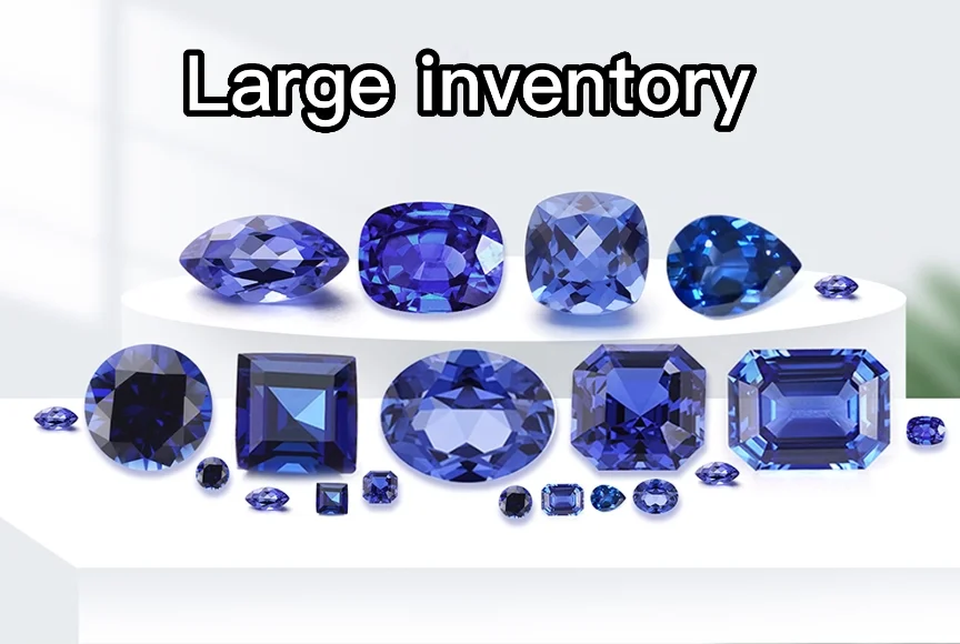 Starsgem man made created raw material blue sapphire rough lab grown royal blue sapphire
