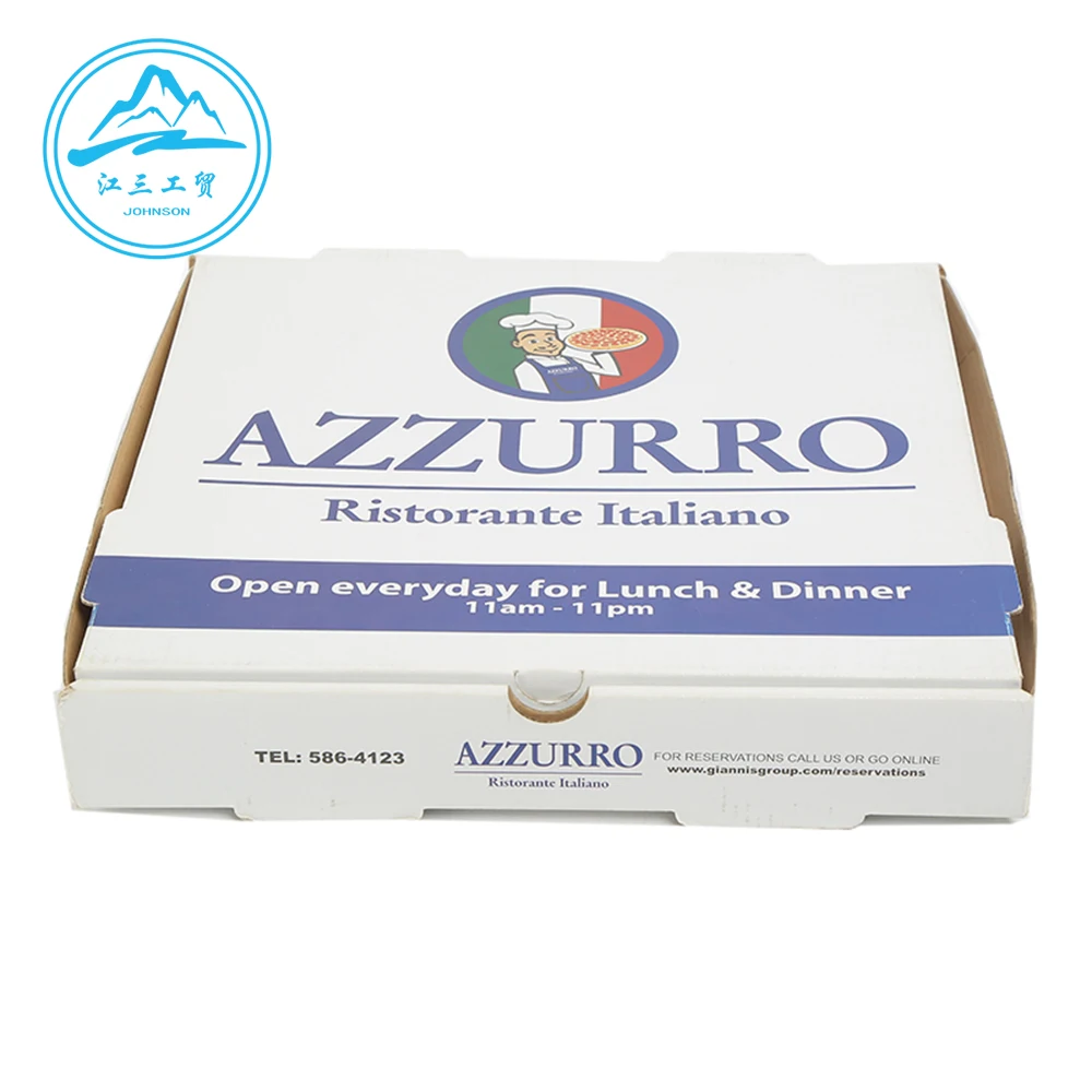Custom 8 12 14 28 Inch With Logo Carton Take A Way Karton Corrugatedfood box for restaurant Pack Boite Kutusu Pizza Boxes