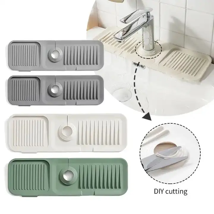 Manufacturer Hot Sale Silicone Sink Faucet Mat, Sink Splash Guard Drip Catcher for Sink Faucet Mat Behind Faucet for Kitchen