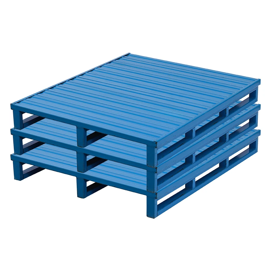 Steel Pallet Powder Coating Painting metal pallet High Load Capacity Logistic Warehouse Equipment Stack Metal Storage