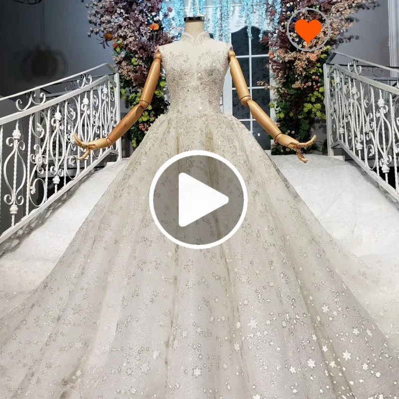 HTL858 Jancember high neck sleeveless wedding dress 2019 moroccan wedding dresses