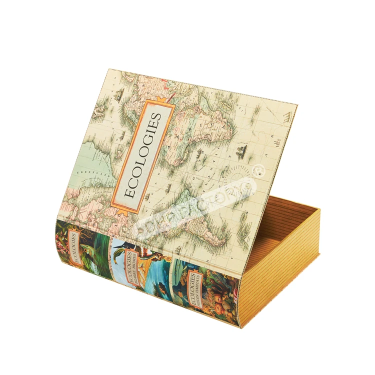 Luxury Custom Design Magnetic Closure Decorative Vintage Style Perfumes Essential Oil Cosmetic Gift Paper Book Shape Package Box