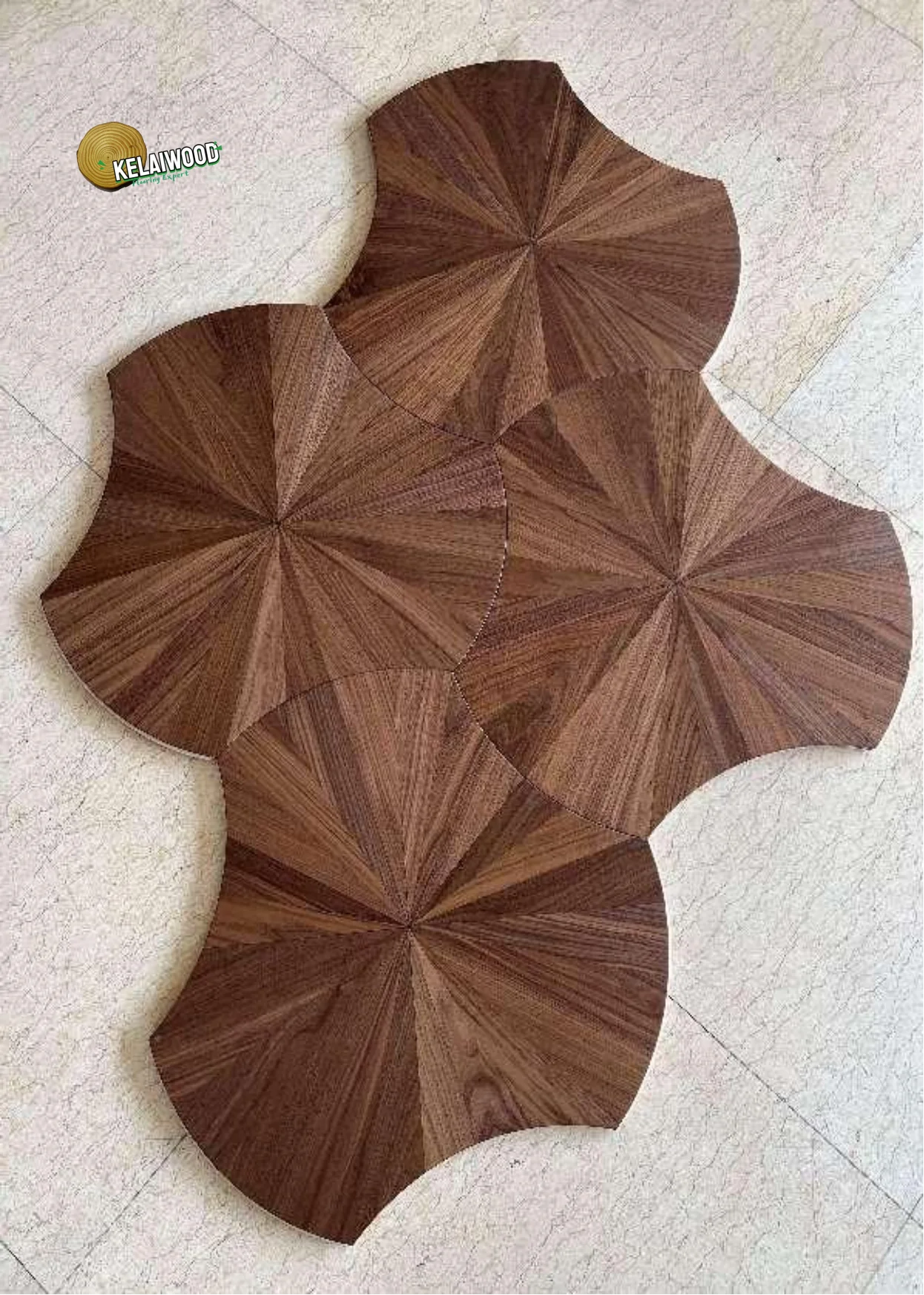 Luxury and Sophistication Scalloped Black Walnut Solid Wood Laminate Flooring AB Grade Solid Wood Laminate Flooring For Indoor