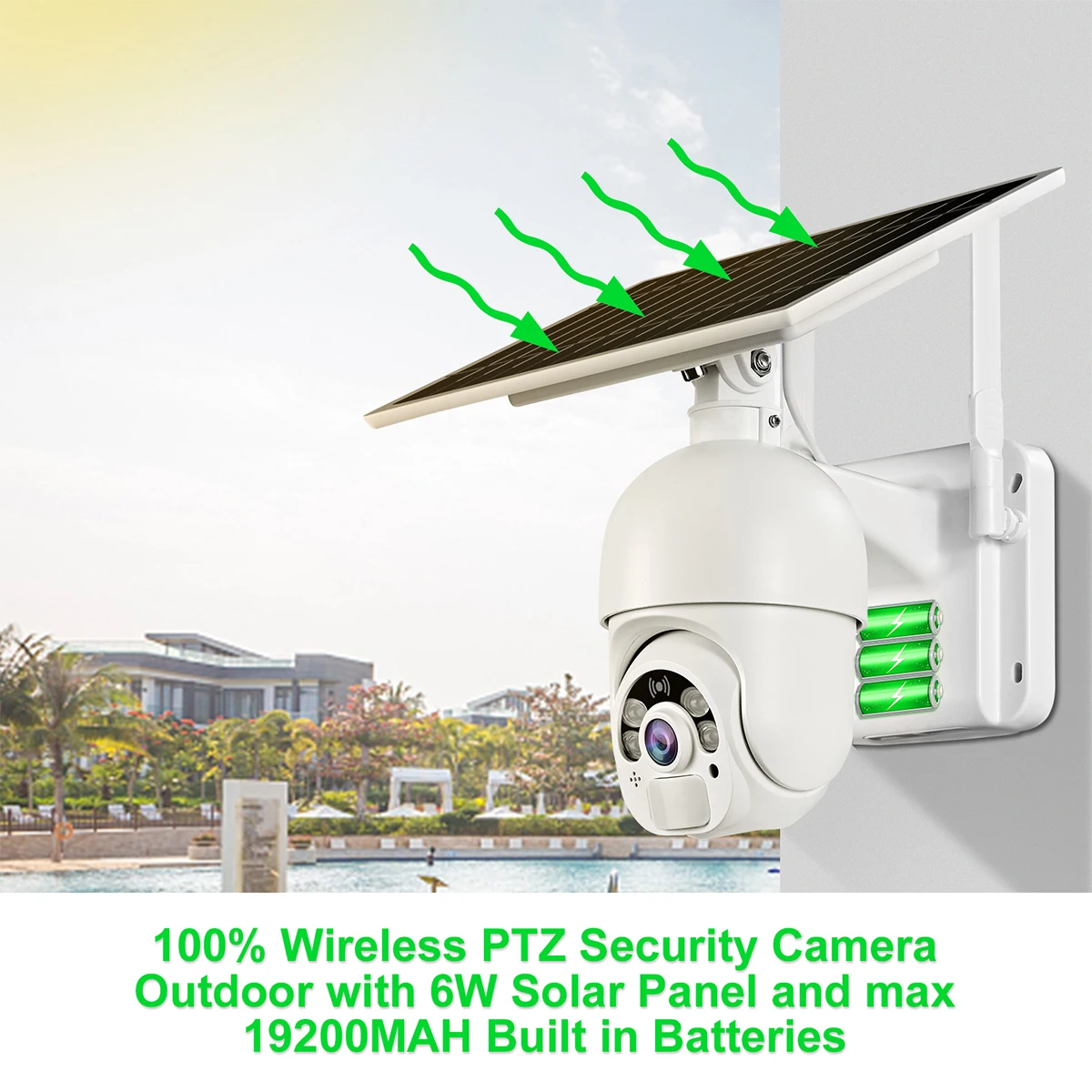 JideTech 4G 1080P Solar Panel Power Wireless Home Security WIFI Tuya PTZ IP Solar Camera Wifi Outdoor