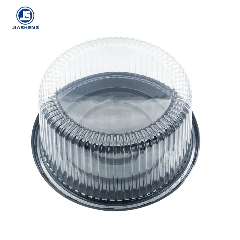 Clear round PET Plastic Cake Container with Dome for Display and Storage of Cakes Cookies Sandwiches Fruits Food Packaging