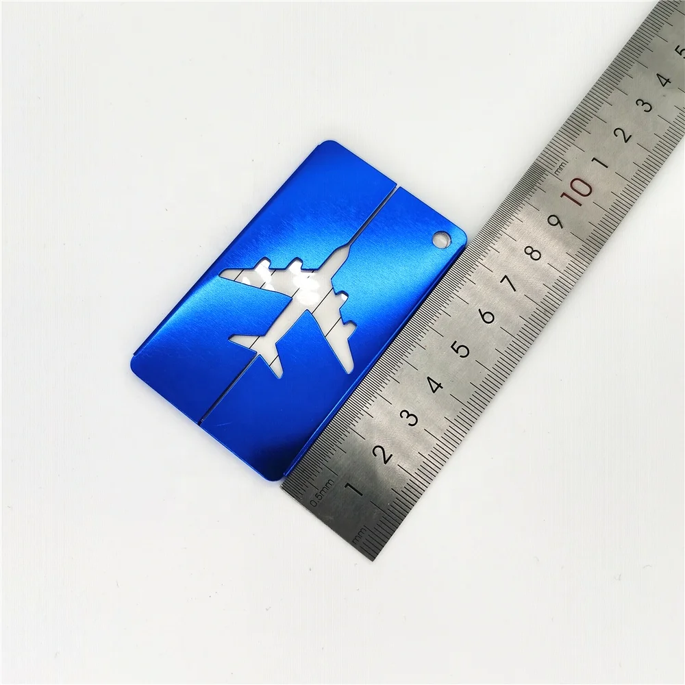 Factory Directly Custom Logo Aluminum Plane Pattern Travel Tags Anodize Colors Luggage Tags