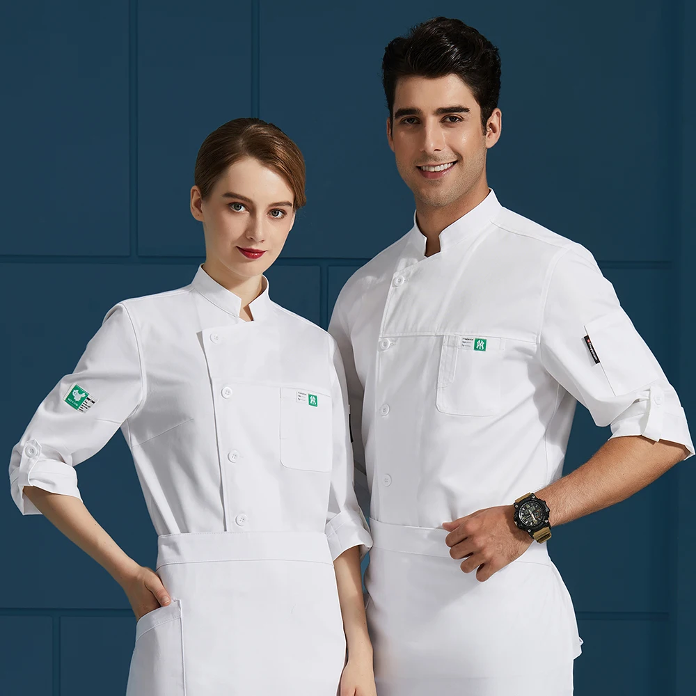Long sleeve double breasted hot sale restaurant Chef Jackets  and chefs uniform Unisex for hotel and restaurants OEM service