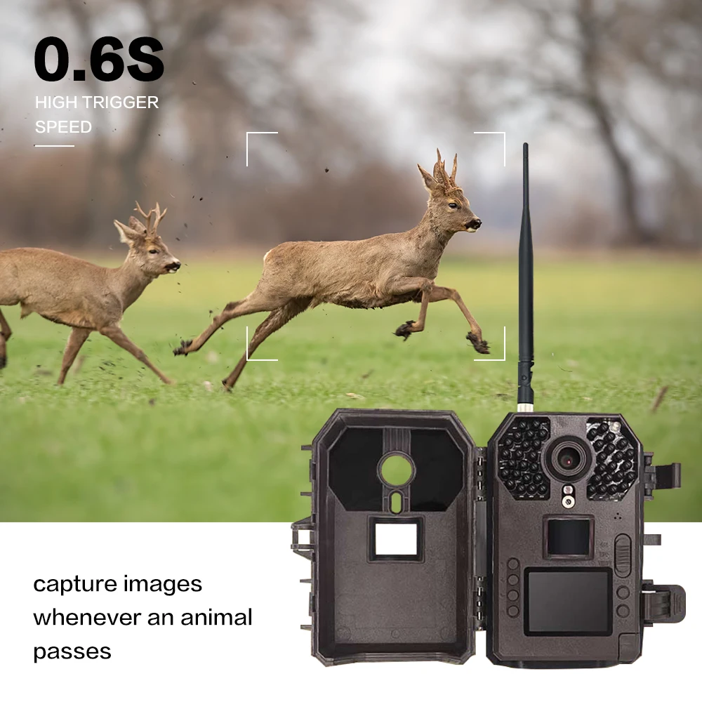 Trail Camera  1080p 24mp Hunting Game Camera 940nm No Glow IR LEDs Gsm Mms Security Surveillance Camera 4g