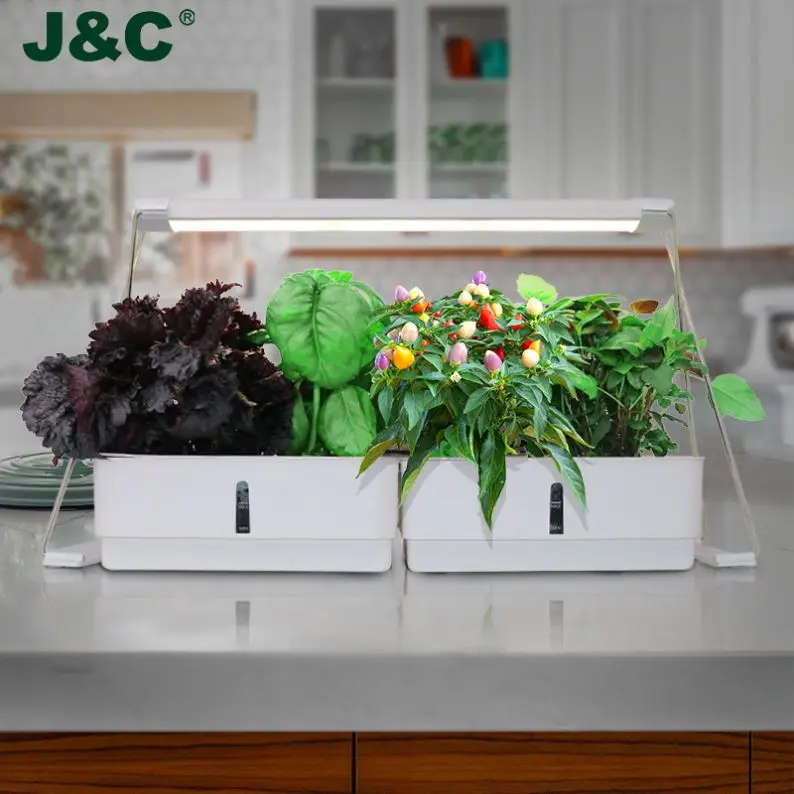 J & C Minigarden умная комнатная садовая гидропонная система для выращивания растений, подставка для сада, для трав, растений 2022