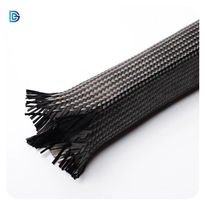 High Strength Carbon Fiber Sleeve Carbon Fiber Product For Hot Sale Carbon Fiber Braided Sleeves For Heat Resistant
