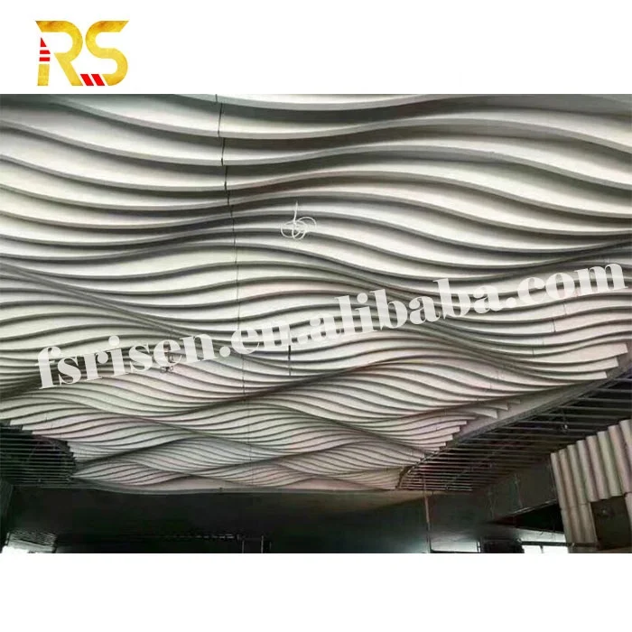 Foshan  Modern Aluminium Decorative Suspended Ceiling Tiles Wooden Ceiling Panels