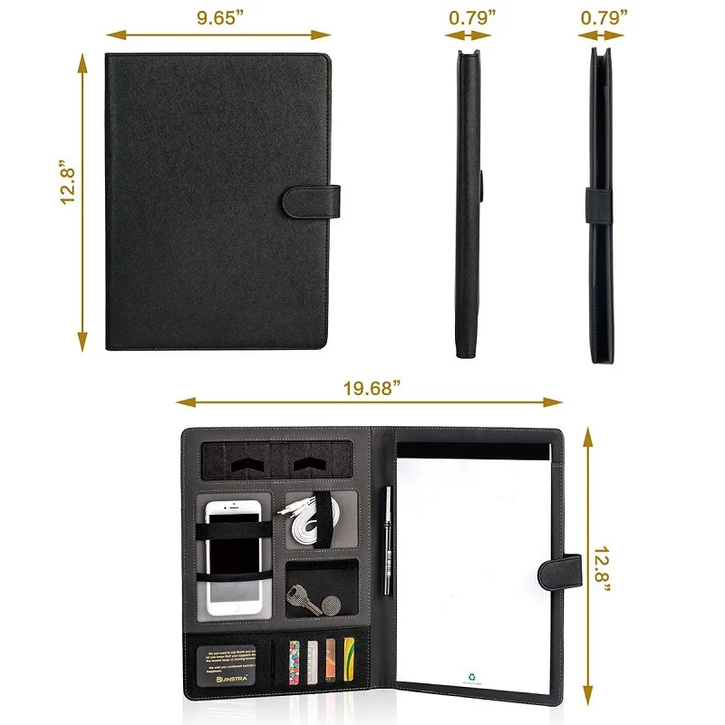 Leather Document Folders Leather Organizer Writing Padfolio Leather Journal Notebook