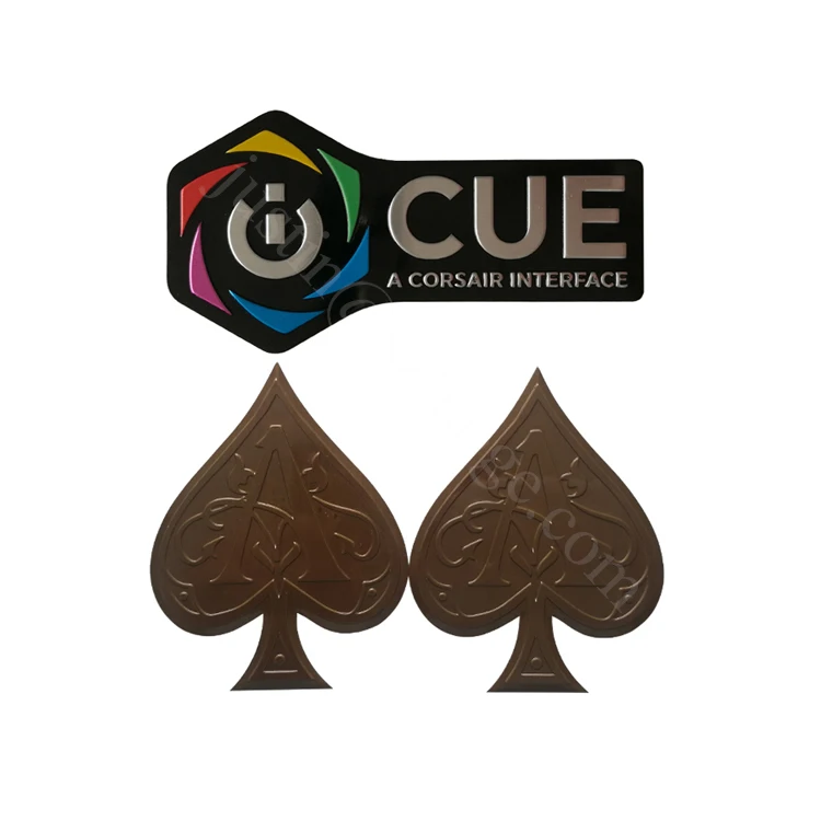 Custom 3D Aluminum Stickers Brand logo Self-Adhesive Brushed Metal Label Nameplate with Logo Print for Car