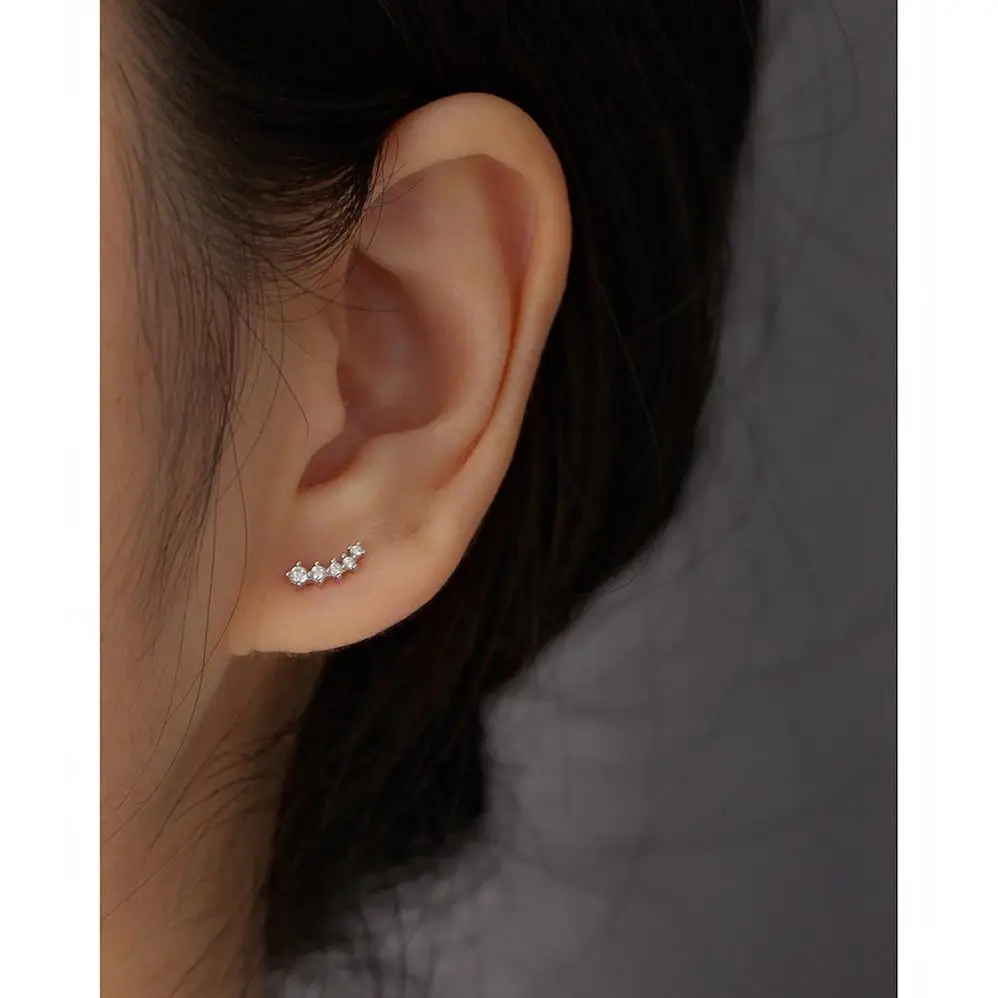 Stud Earrings Designer Fashion Card Custom Logo New Arrivals Stone Necklace Heart With African Dainty Sterling Gemstone Earrings