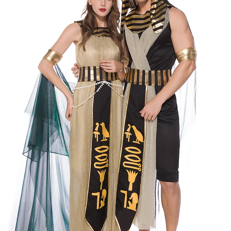 Lovers Halloween Greek male god cosplay costume Egyptian pharaoh costume ancient Greek Cleopatra Robe